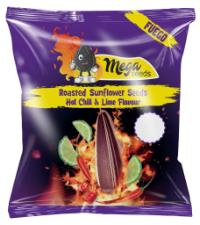 Mega Seeds Roasted Sunflower Seeds Hot Chili & Lime Flavour 100g