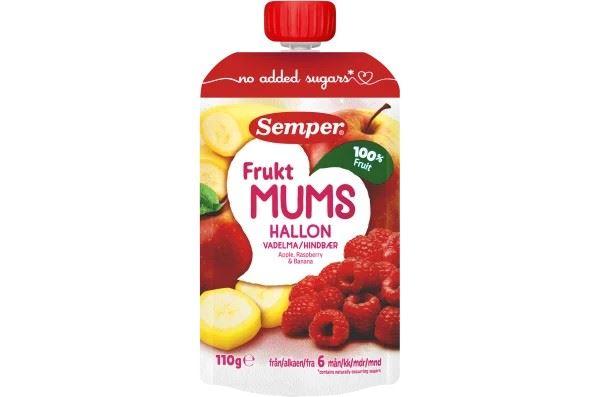 Semper Frukt Mums Apple, Raspberry & Banana 6M 110g