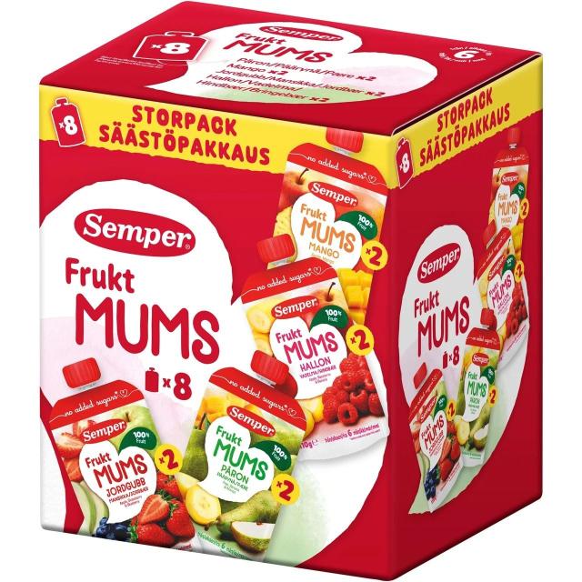 Semper Frukt Mums Variety Box 6M 8x110g