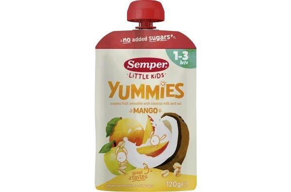 Semper Little Kids Yummies Mango, Apple, Coconut Milk & Oat 1-3Y 120g