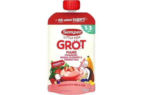 Semper Little Kids Porridge with Strawberry, Banana, Blueberry & Coconut Milk 1-3Y 120g