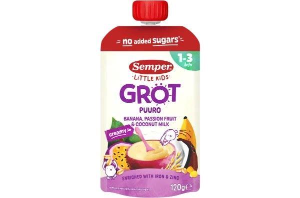 Semper Little Kids Porridge with Banana, Passion Fruit & Coconut Milk 1-3Y 120g