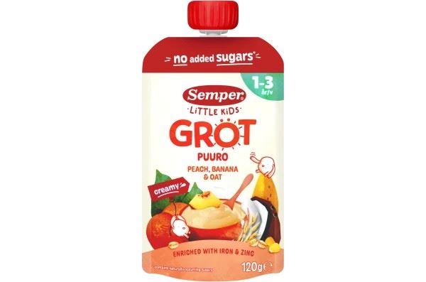 Semper Little Kids Porridge with Peach, Banana & Oat 1-3Y 120g