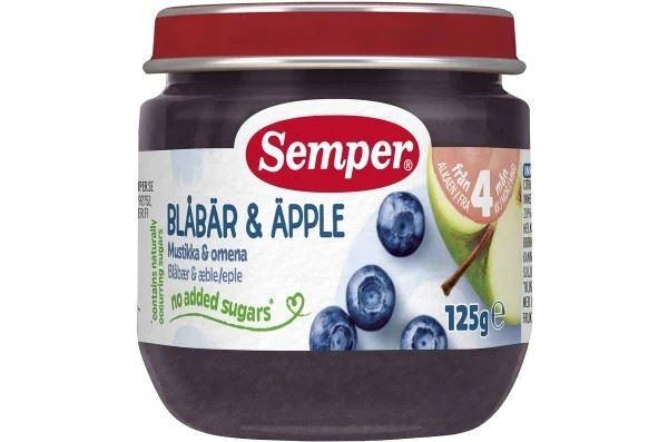 Semper Blueberry & Apple 4M 125g