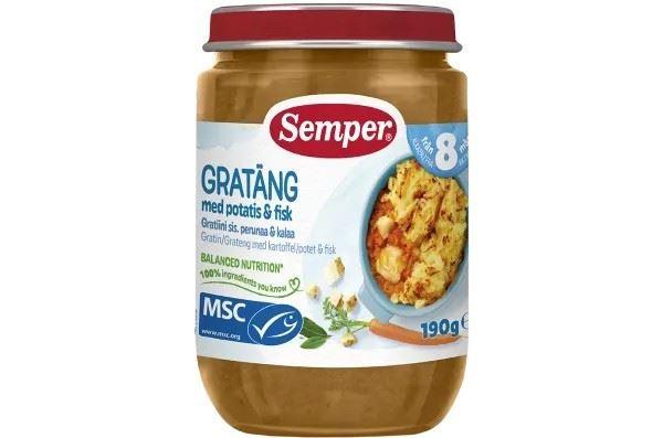 Semper Potato & Fish Gratin 8M 190g