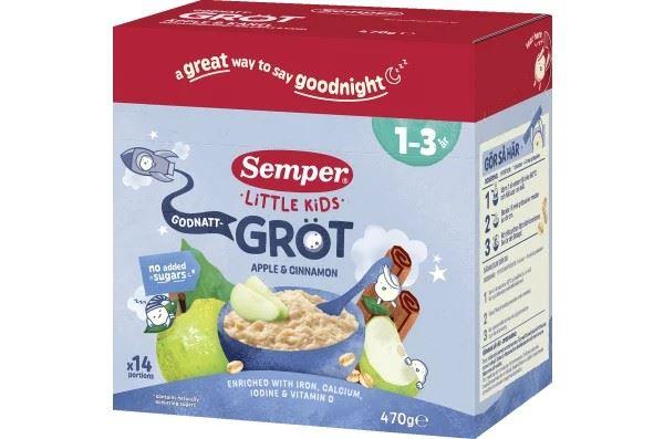 Semper Little Kids Goodnight Porridge Apple & Cinnamon 1-3Y 470g