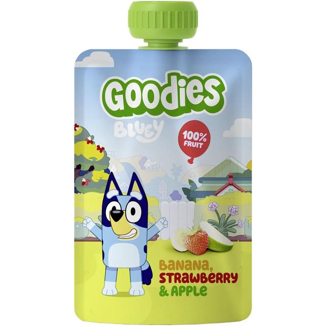 Goodies Bluey Banana, Strawberry & Apple 3Y 100g