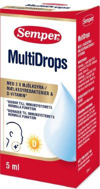 Semper MultiDrops with Probiotic Bacteria & Vitamin-D 6M 5ml