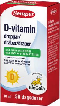 Semper Vitamin-D Drops with Probiotic Bacteria 10ml