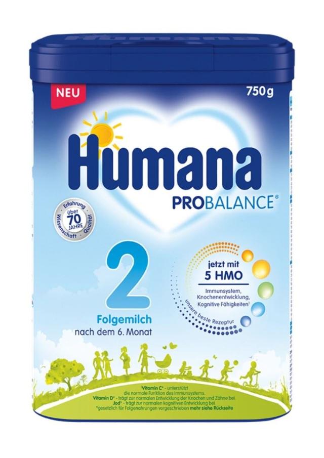 Humana 2 Folgemilch 6M 750g