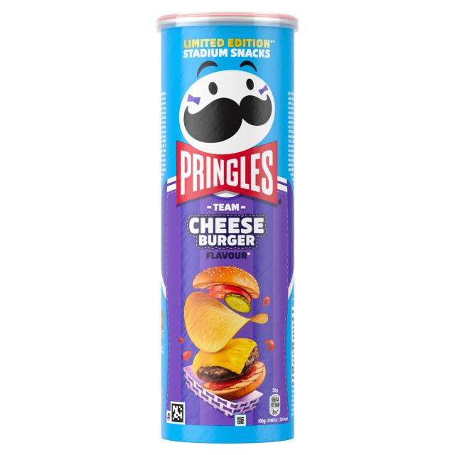 Pringles Team Cheese Burger Flavour 165g - Limited Edition Stadium Snacks