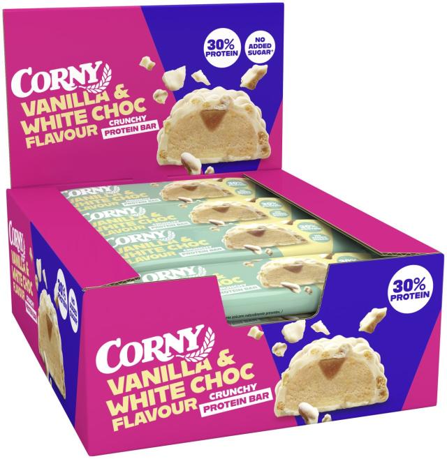 Corny Crunchy Protein Bar Vanilla & White Choc Flavour 45g