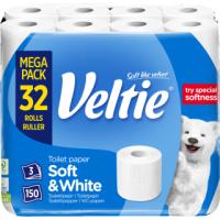 Veltie Toilet Paper Soft & White 32 Rolls 3ply