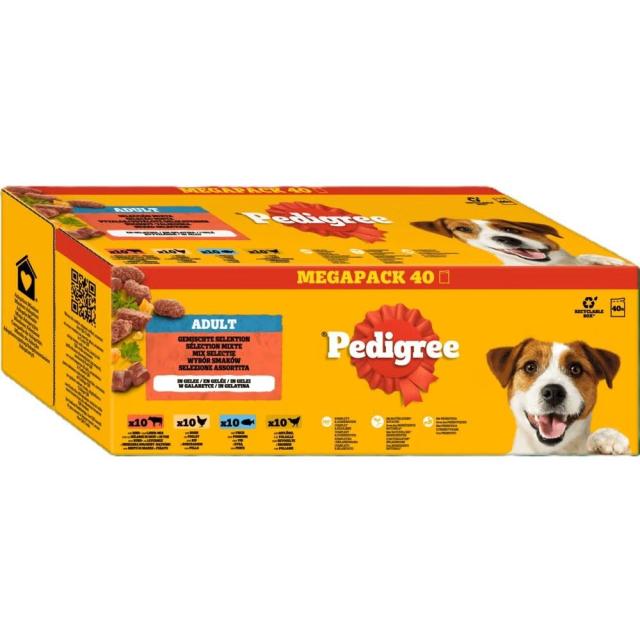 Pedigree Adult Mixed Varity in Jelly Megapack 40x100g