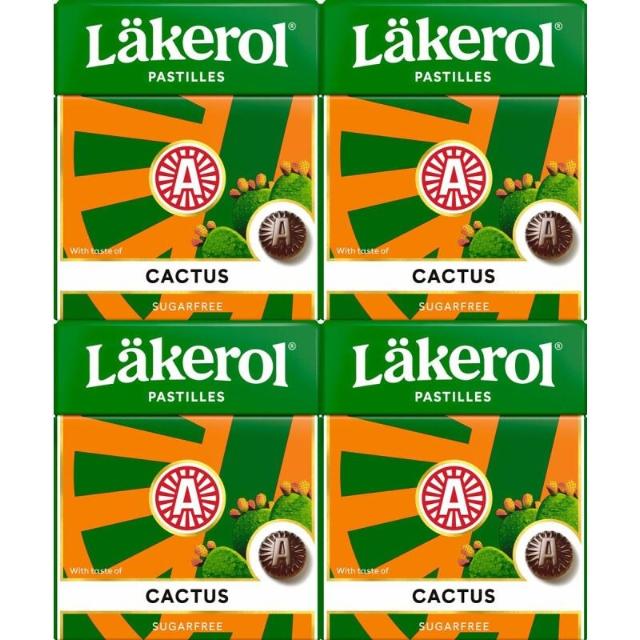 Läkerol Pastilles Cactus 4x25g - sugar free