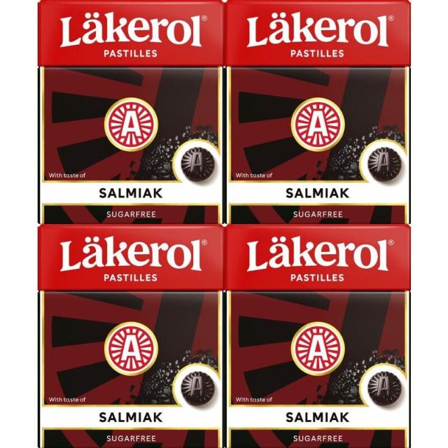 Läkerol Pastilles Salmiak 4x25g - sugar free