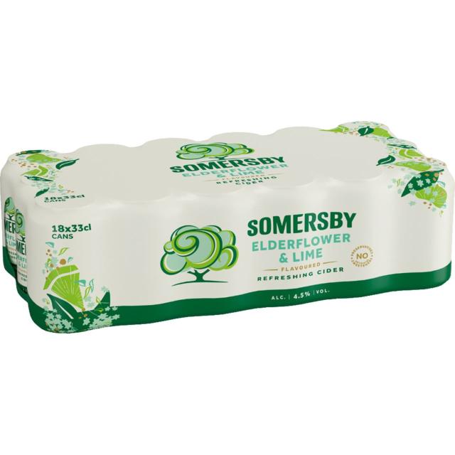Somersby Elderflower & Lime 4,5% 18x330ml Can
