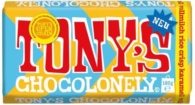 Tony's Chocolonely Vollmilch Rice Crisp Karamell 180g