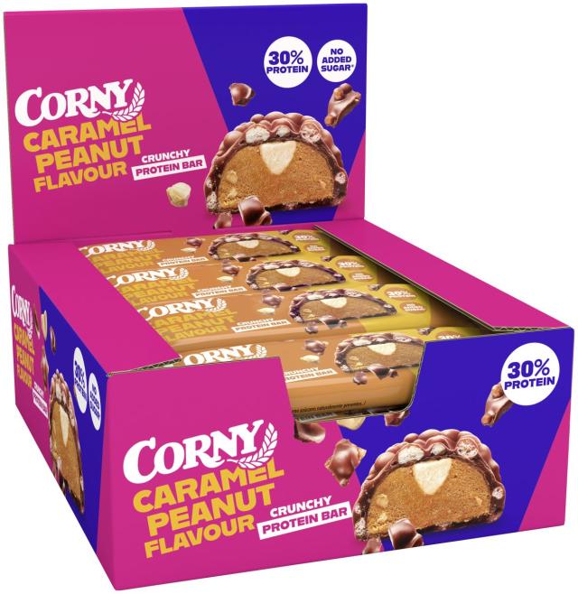 Corny Crunchy Protein Bar Peanut Caramel Flavour 45g