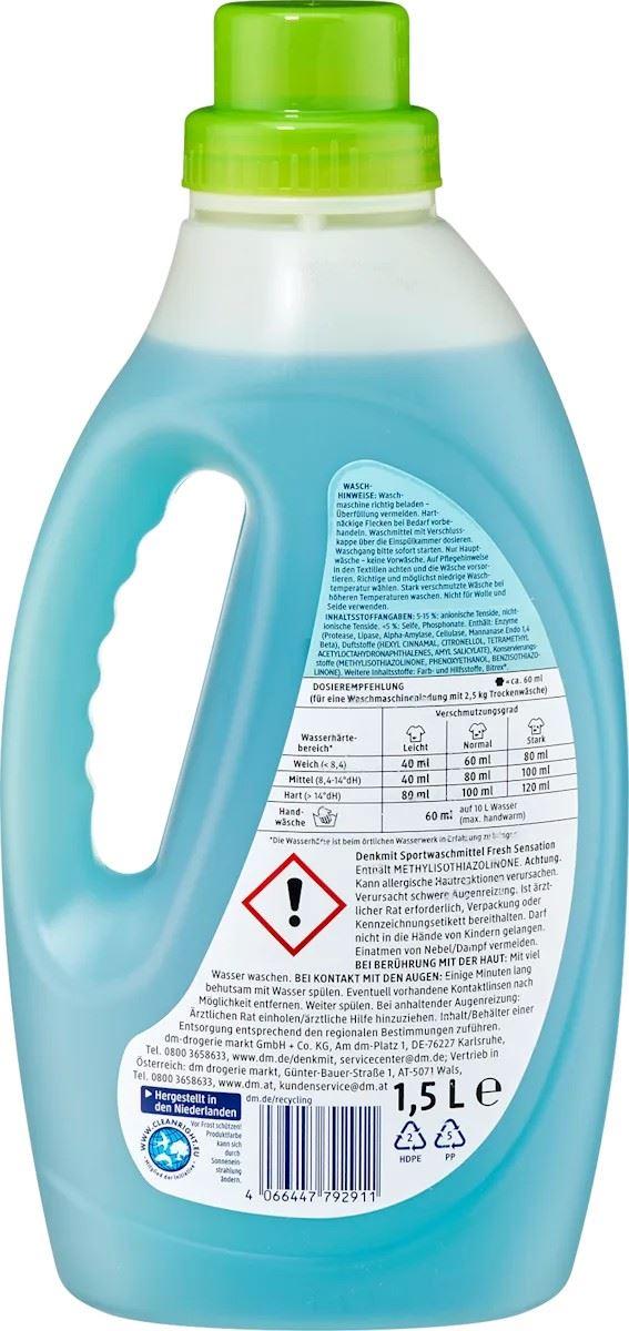 Denkmit Sportwaschmittel Fresh Sensation 35WL 1,5l