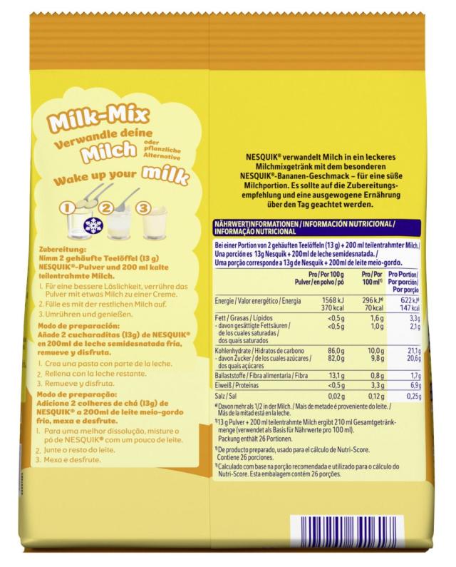 Nestlé Nesquik Banane Milk Mix Refill bag 350g