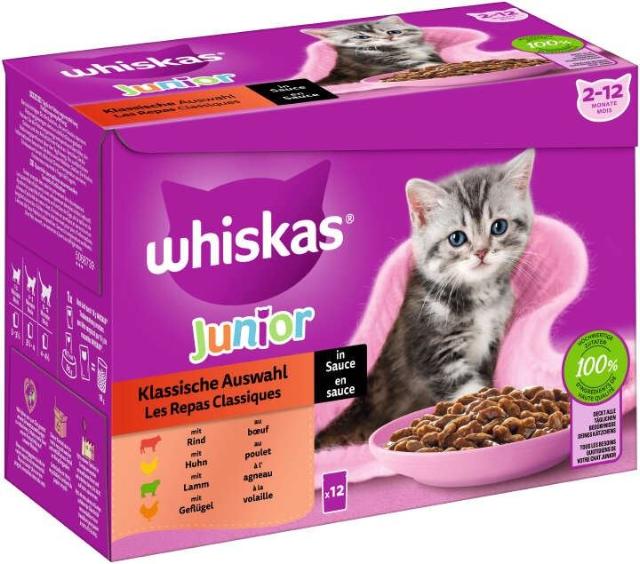 Whiskas Junior Classic Meals in Gravy 12x85g