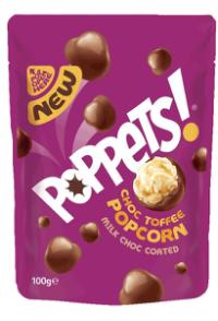 Poppets! Choc Toffee Popcorn 100g
