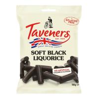 Taveners Soft Black Liquorice 165g
