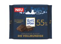 Ritter Sport Edelkakao Klasse 55% Die Vollmundige 75g