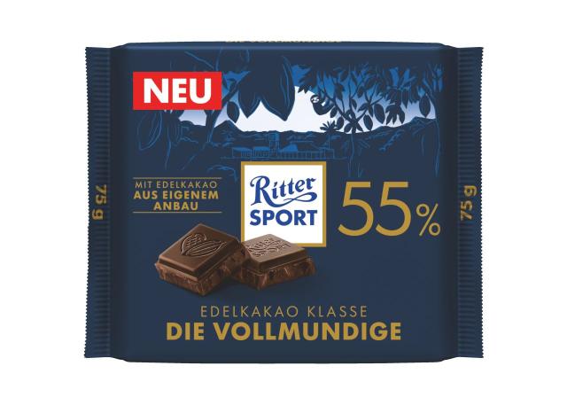 Ritter Sport Edelkakao Klasse 55% Die Vollmundige 75g