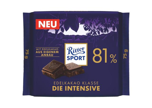 Ritter Sport Edelkakao Klasse 81% Die Intensive 75g