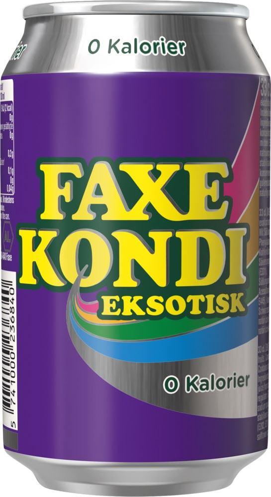 Faxe Kondi Eksotisk 0 Kalorier 18x330ml Can