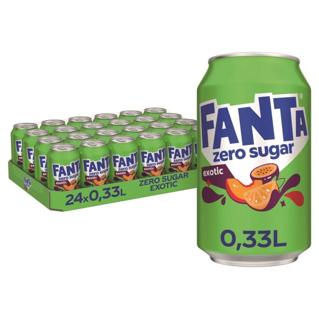 Fanta Exotic Zero Sugar 24x330ml Can CCEP