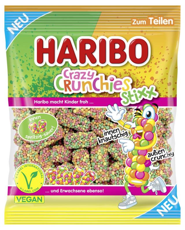 Haribo Crazy Crunchies Stixx 160g - vegan