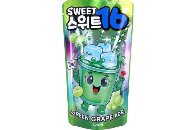Sweet16 Green Grape Ade Zero Sugar 200ml