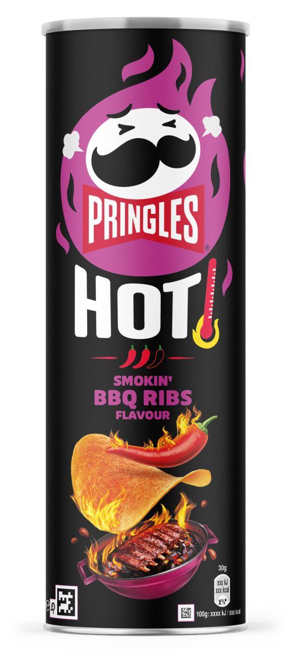 Pringles HOT Smokin' BBQ Ribs Flavour 160g