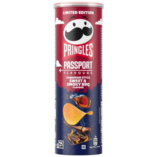 Pringles Passport Flavours Canadian Style Sweet & Smoky BBQ 165g - Limited Edition