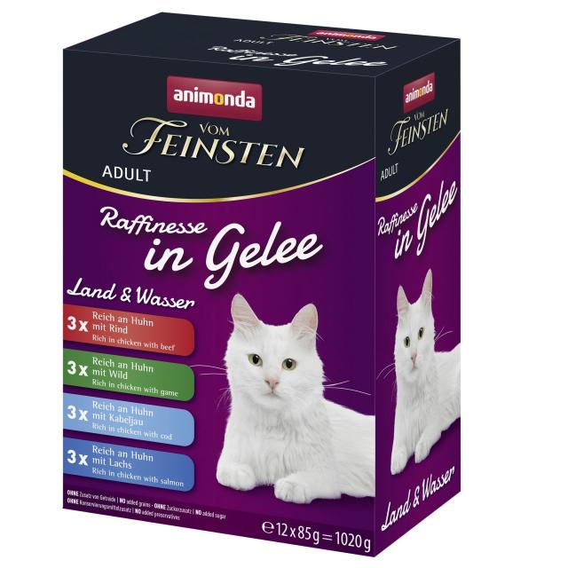 Animonda Vom Feinsten Cat Adult Raffinesse in Jelly Land & Sea Mixpack 12x85g