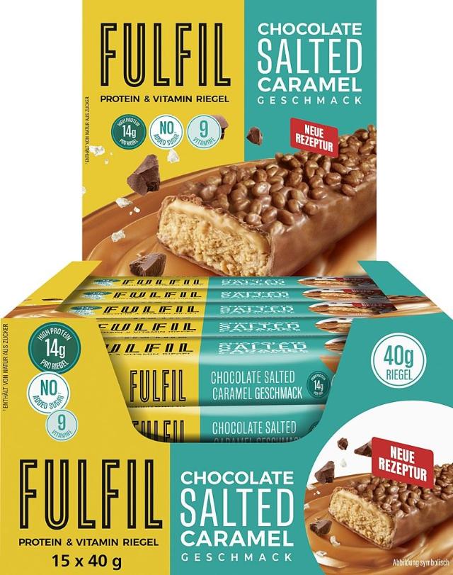 FULFIL Protein & Vitamin Bar Chocolate Salted Caramel Flavour 40g