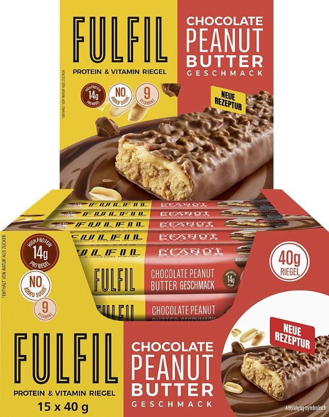 FULFIL Protein & Vitamin Bar Chocolate Peanut Butter Flavour 40g