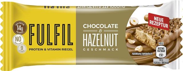 FULFIL Protein & Vitamin Bar Chocolate & Hazelnut Flavour 40g
