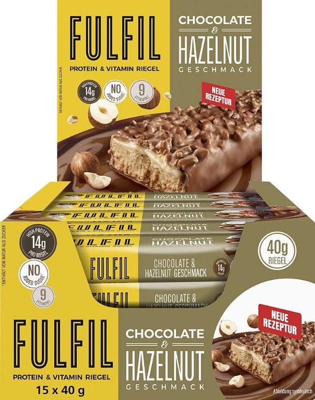 FULFIL Protein & Vitamin Bar Chocolate & Hazelnut Flavour 40g