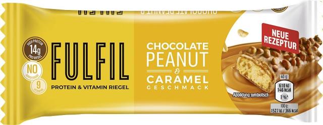 FULFIL Protein & Vitamin Bar Chocolate Peanut & Caramel Flavour 40g