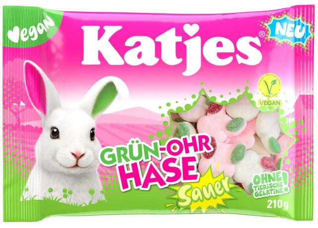 Katjes Grün-Ohr Hase Sauer 210g - vegan