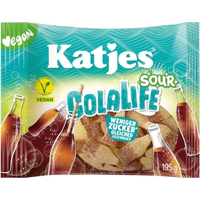 Katjes ColaLife Sour Less Sugar 195g - vegan