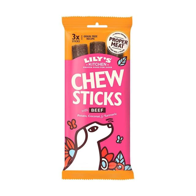 Lily's Kitchen Chew Sticks Beef, Potato, Coconut & Turmeric 120g