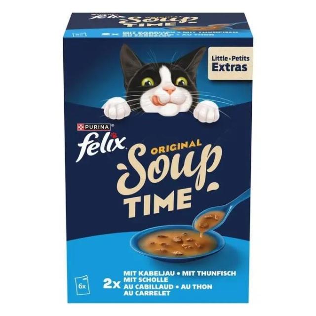 Felix Soup Time Original Kabeljau, Thunfisch & Scholle 6x48g
