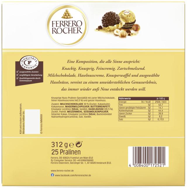 Ferrero Rocher T25 - 312g