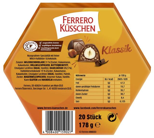 Ferrero Küsschen T20 178g