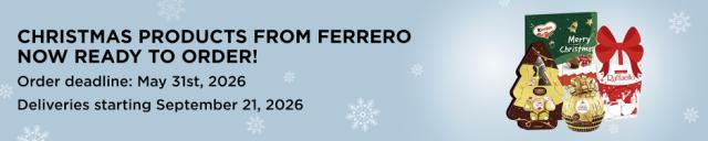 Christmas Products from Ferrero: Order deadline May 31, 2026